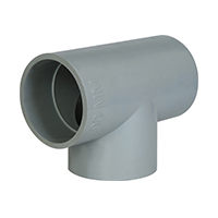 Plain socket type moulded tee